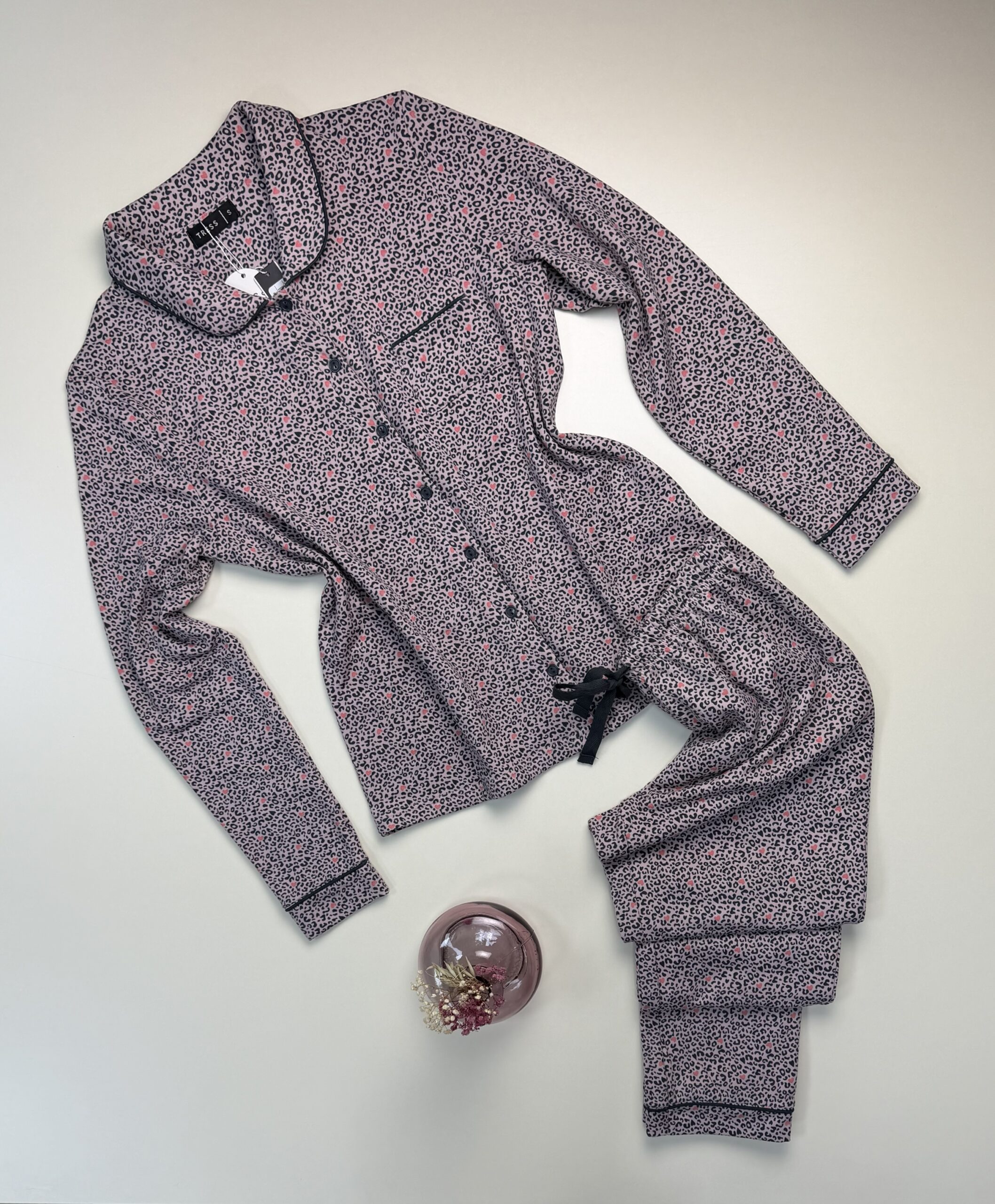 Pyjama Boutonnée "Leopard Rose"