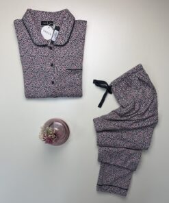 Alternative view of Pyjama Boutonnée "Leopard Rose"