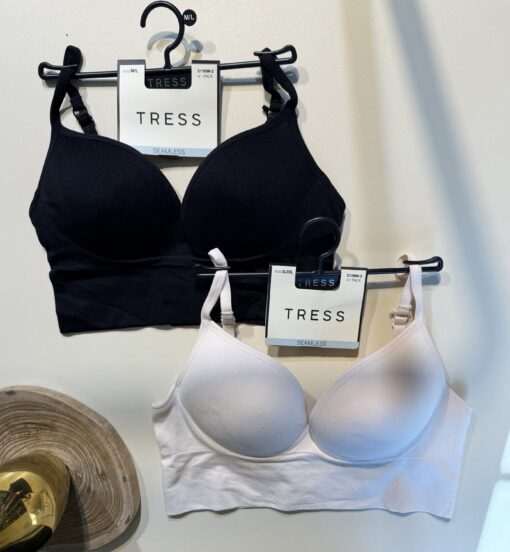 Pack de 2 brassières tress "Noir/beige rose"