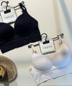 Alternative view of Pack de 2 brassières tress "Noir/beige rose"