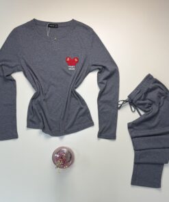 Alternative view of Pyjama manche longue "Gris"