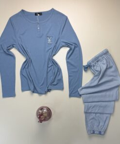 Alternative view of Pyjama Manche longue "Bleu"