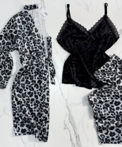 Pyjama 3 pièces "Leopard Bleu"