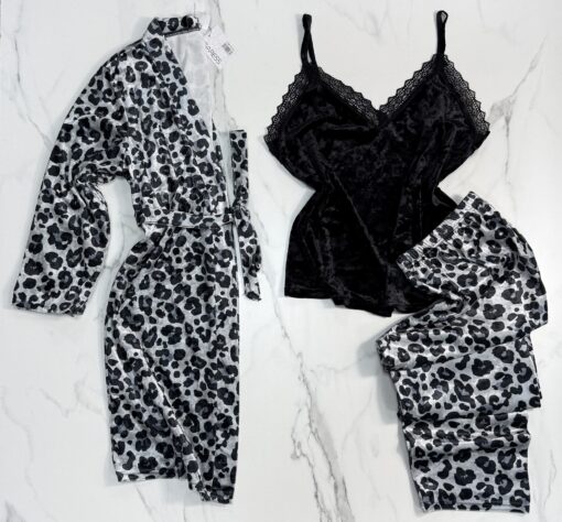 Pyjama 3 pièces "Leopard Bleu"