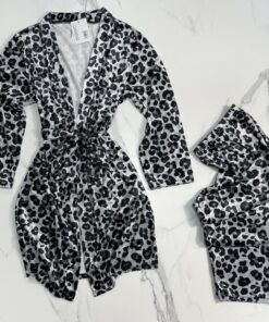 Alternative view of Pyjama 3 pièces "Leopard Bleu"