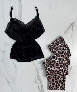 Alternative view of Pyjama 3 pièces "Leopard Rose"