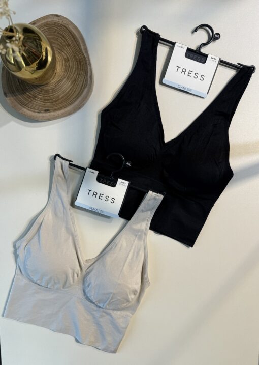 Pack de 2 brassières "Noir/ Beige"