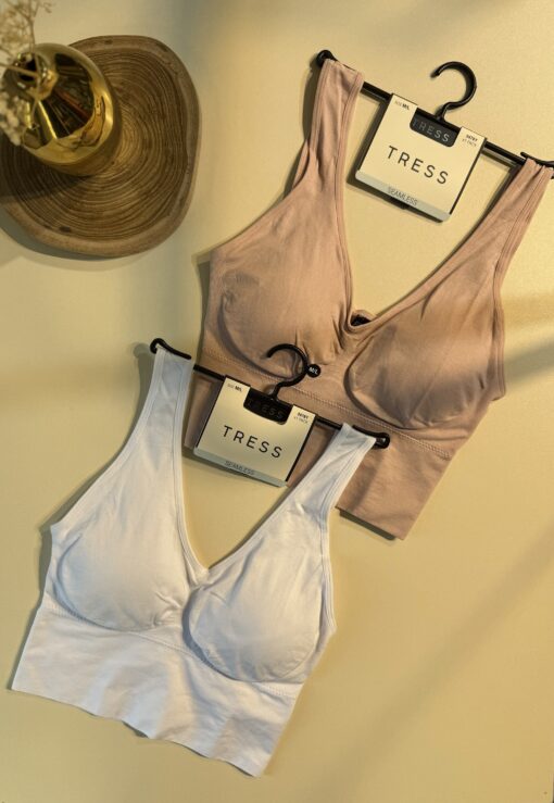 Pack de 2 brassières "Bois de Rose / Blanc"