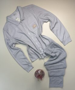 Pyjama boutonnée manche longue "Gris"