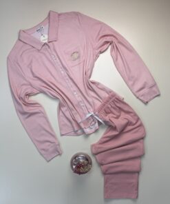 Pyjama boutonnée manche longue "Rose"