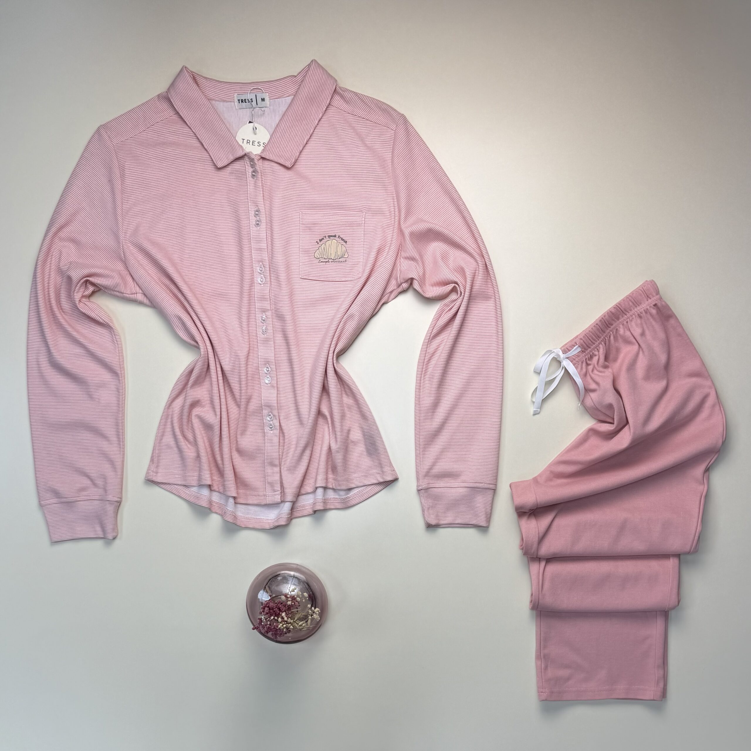 Pyjama boutonnée manche longue "Rose" – Image 3