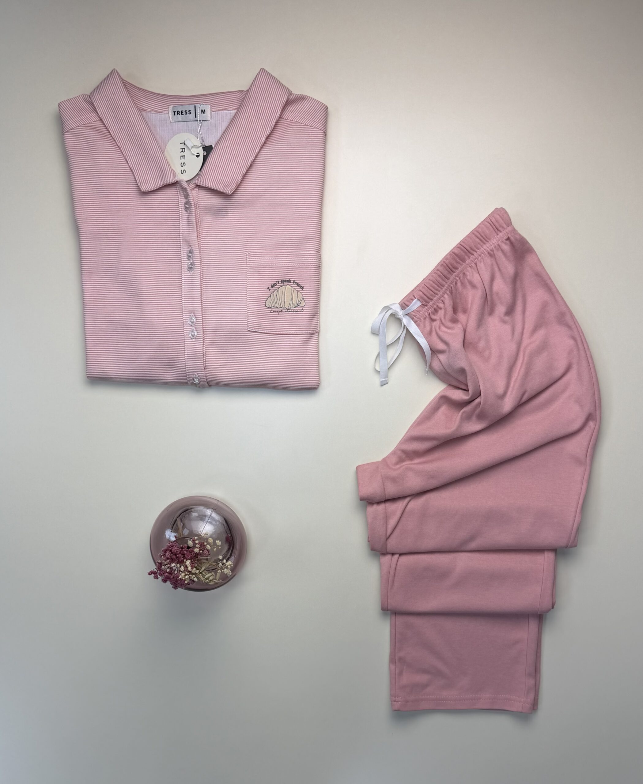 Pyjama boutonnée manche longue "Rose" – Image 2