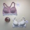 Pack de 2 brassières en coton - H -  "Bois de Rose / Blanc"