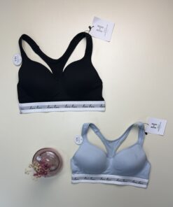 Pack de 2 brassières en coton - H - "Bleu / Noir"