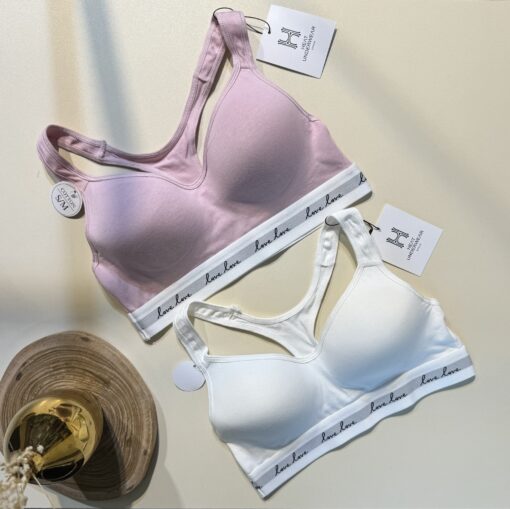 Pack de 2 brassières "Bois de Rose / Blanc"