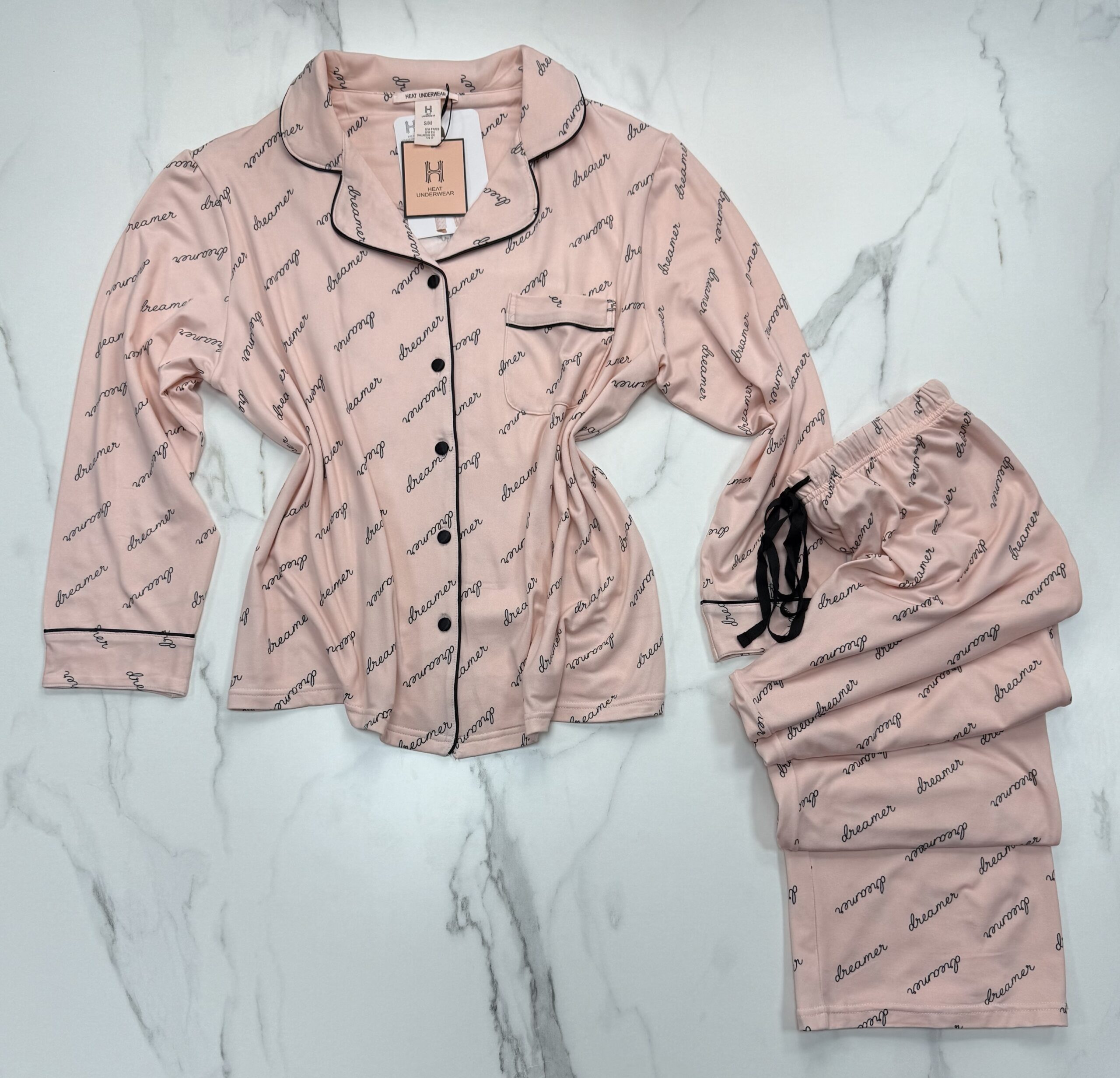 Pyjama boutonnée manche longue "Rose dreamer " – Image 3