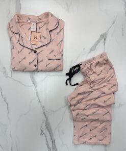 Alternative view of Pyjama boutonnée manche longue "Rose dreamer "