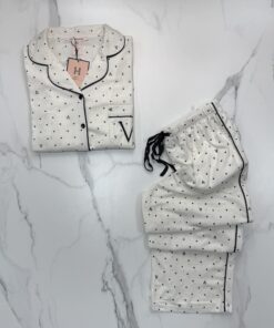 Alternative view of Pyjama boutonnée manche longue "Blanc"