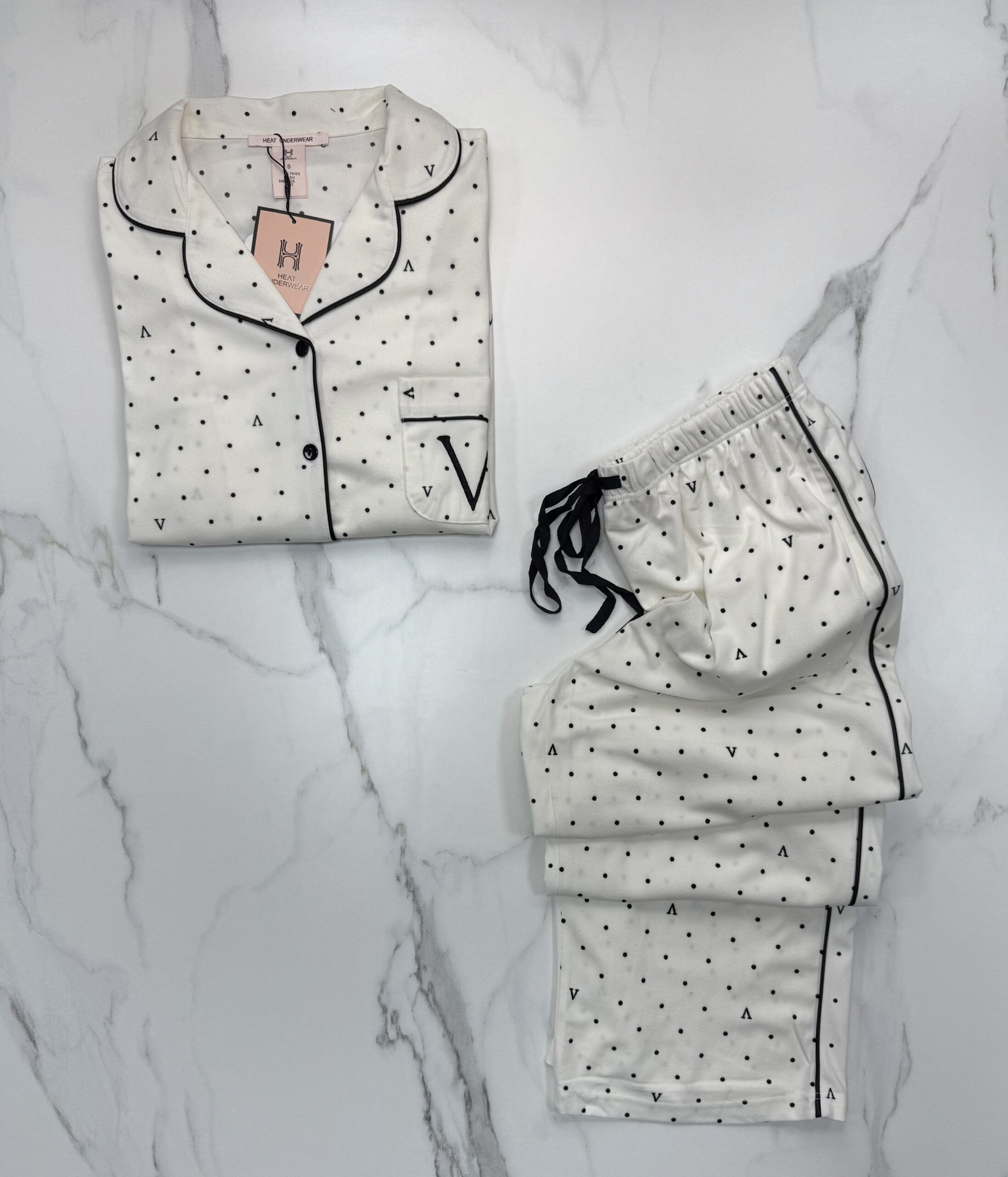 Pyjama boutonnée manche longue "Blanc" – Image 2