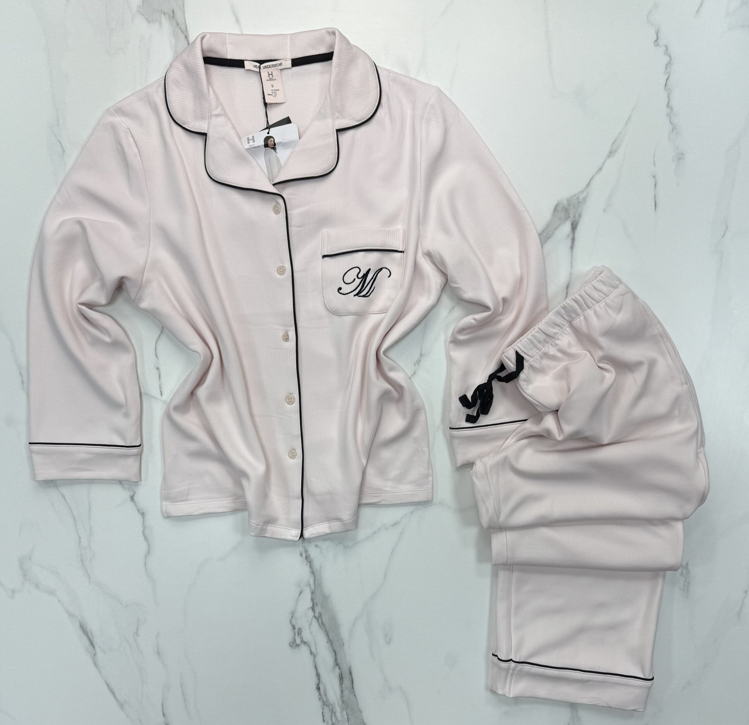 Pyjama boutonné haut manche longue " Rose " – Image 3