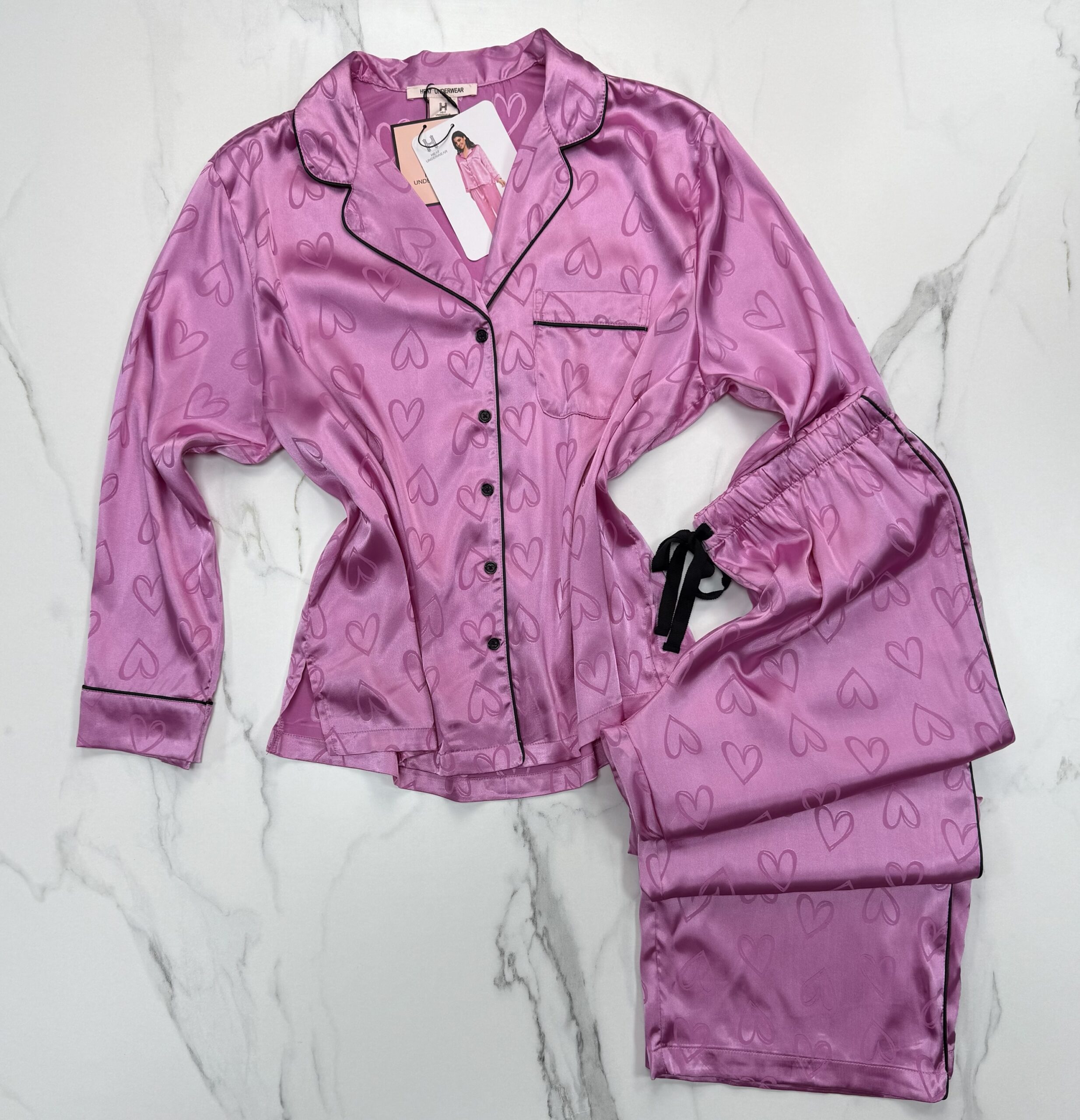 Pyjama boutonnée manche longue "Rose" – Image 3