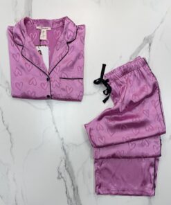 Alternative view of Pyjama boutonnée manche longue "Rose"