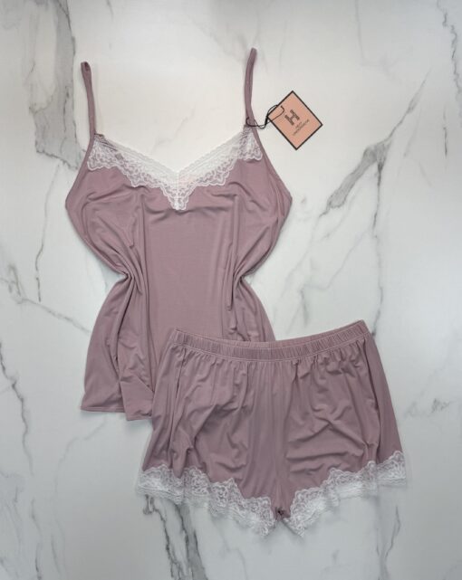 Bustier-short " Bois de rose "