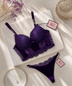 Ensemble corset H  " Violet "