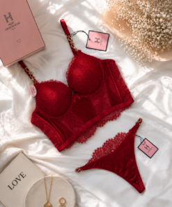 Ensemble corset H  " Rouge "