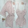 Ensemble nuisette peignoir "Rose"