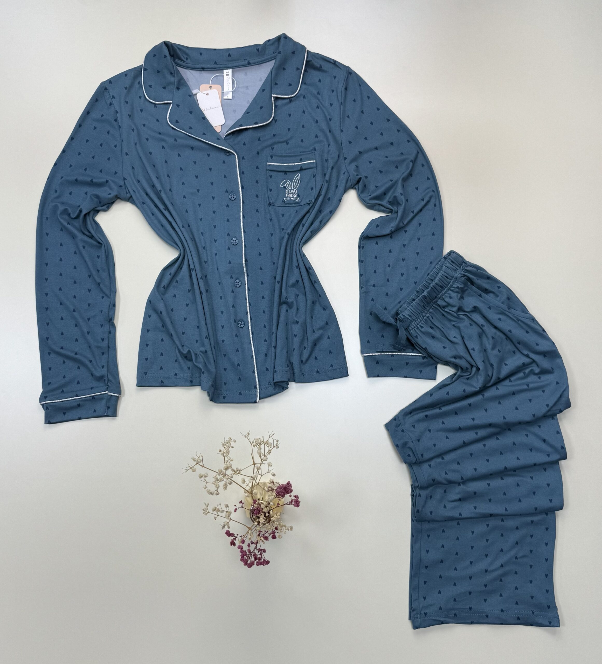 Pyjama boutonné "Vert" – Image 2