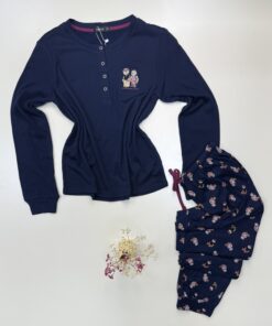 Alternative view of Pyjama manche longue "Bleu nuit"