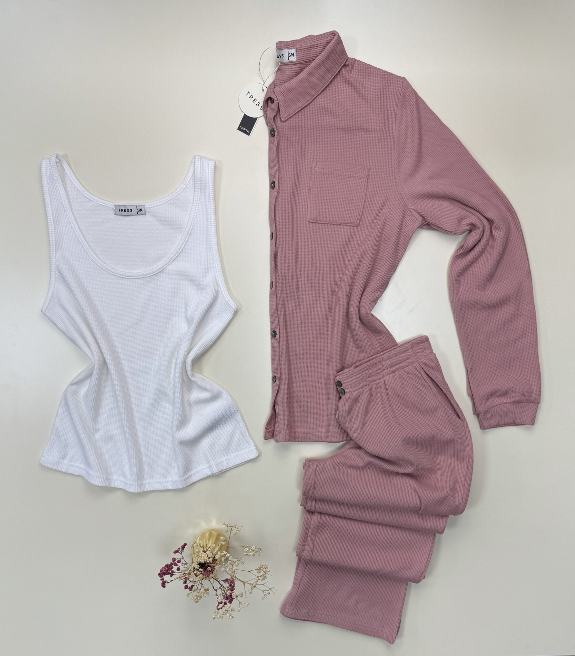 Pyjama 3 pcs boutonné "Rose" – Image 2