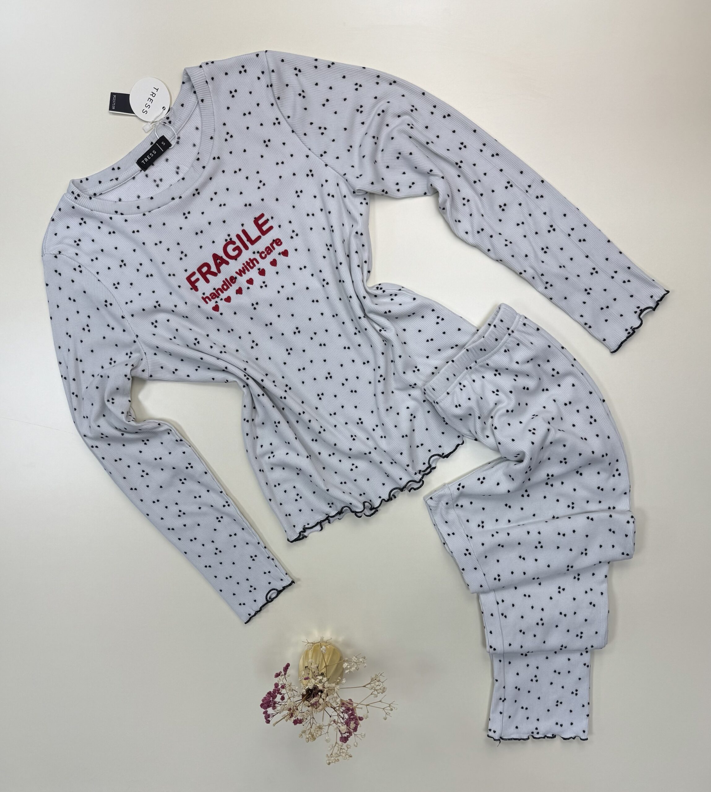 Pyjama pantalon haut manche longue " Gris "