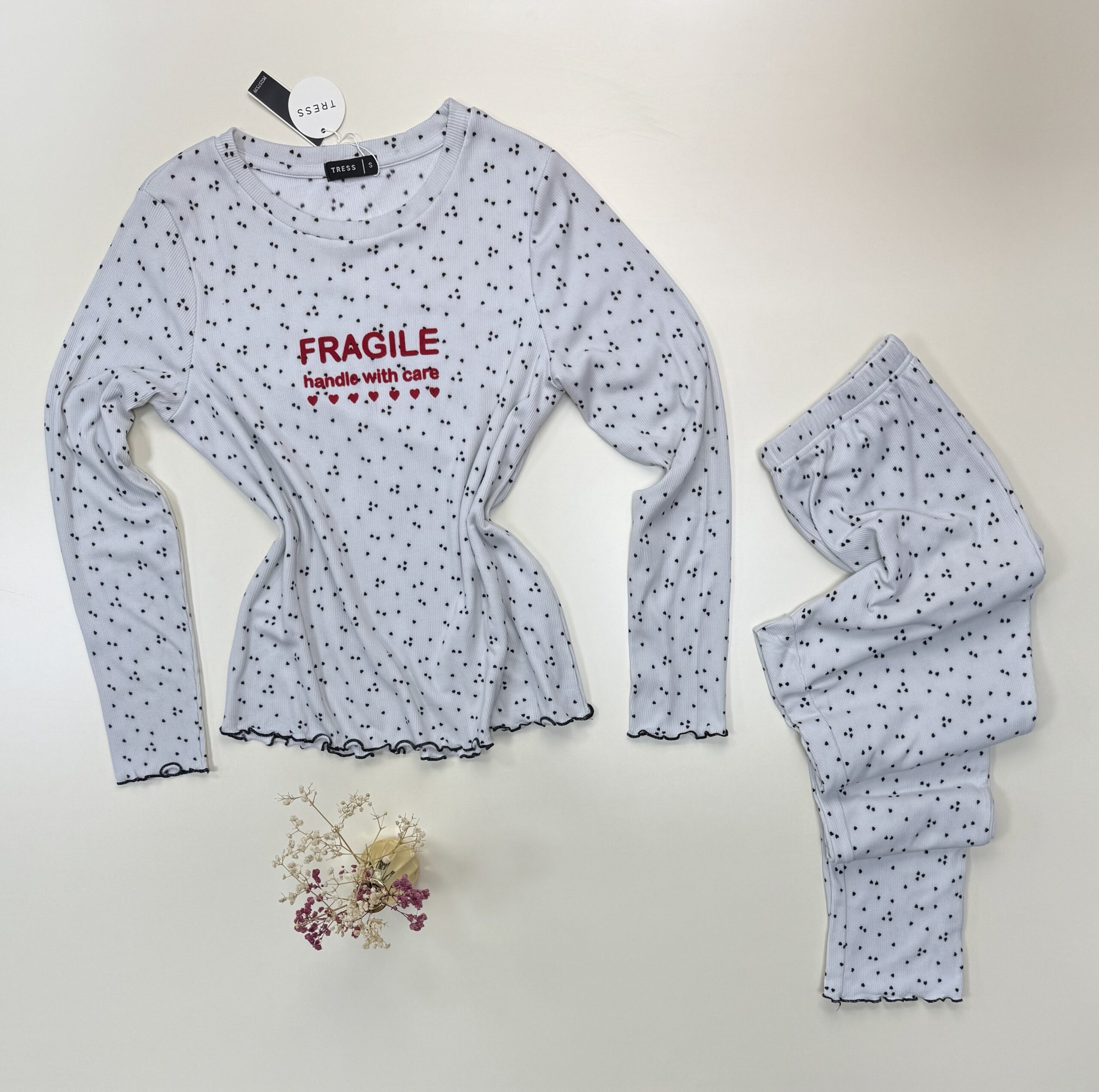 Pyjama pantalon haut manche longue " Gris " – Image 2