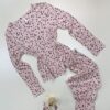 Pyjama pantalon haut manche longue " Rose "