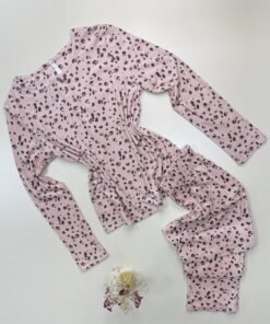 Pyjama pantalon haut manche longue " Rose "