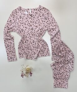 Alternative view of Pyjama pantalon haut manche longue " Rose "