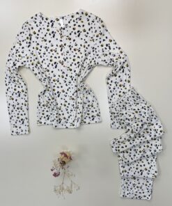 Alternative view of Pyjama pantalon haut manche longue " Blanc cassé "