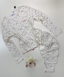 Pyjama pantalon haut manche longue " Blanc cassé "