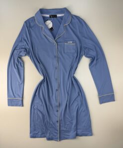 Alternative view of Chemise de nuit boutonné " Bleu "