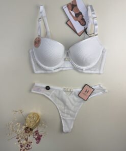 Alternative view of Ensemble 2pcs H Push up "Blanc"