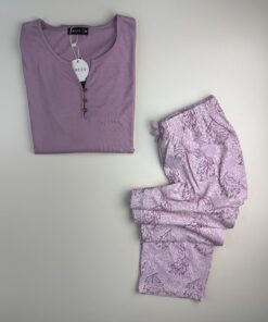 Alternative view of Pyjama pantalon haut manche longue " Mauve "