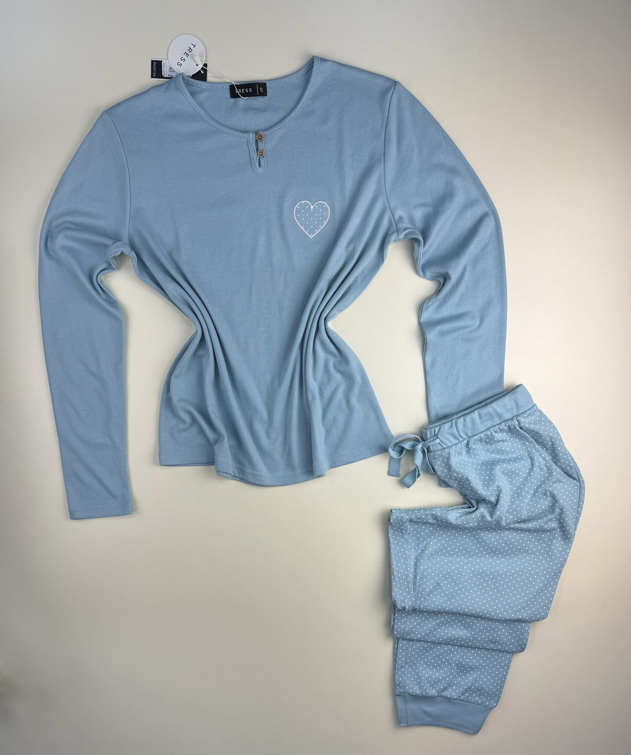 Pyjama pantalon haut manche longue " Bleu " – Image 3