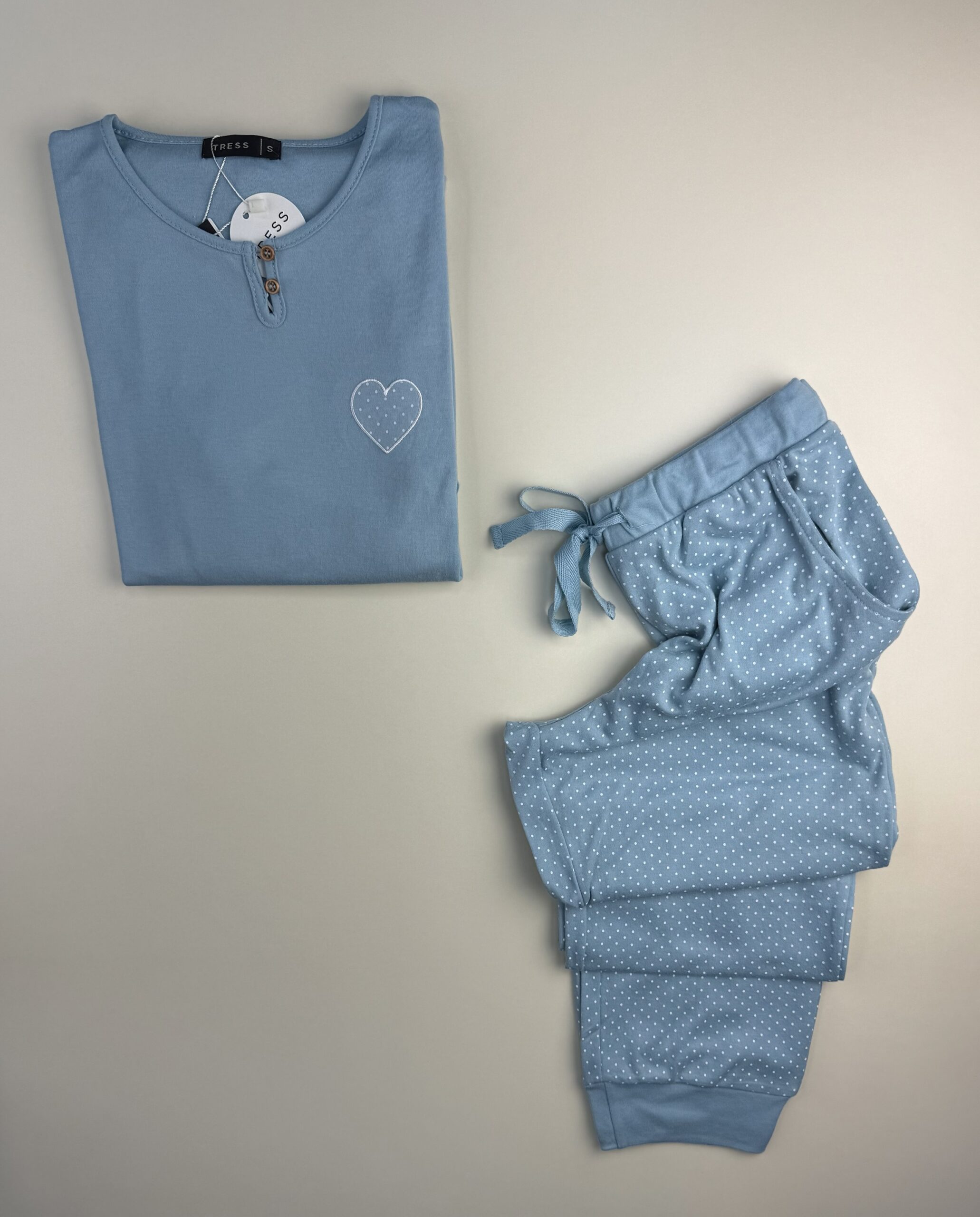 Pyjama pantalon haut manche longue " Bleu " – Image 2