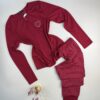 Pyjama pantalon haut manche longue " Bordeaux "