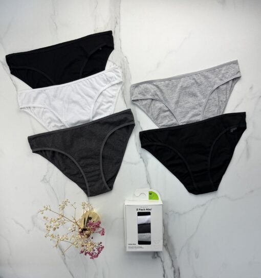 Pack de 5 culottes " gris  "