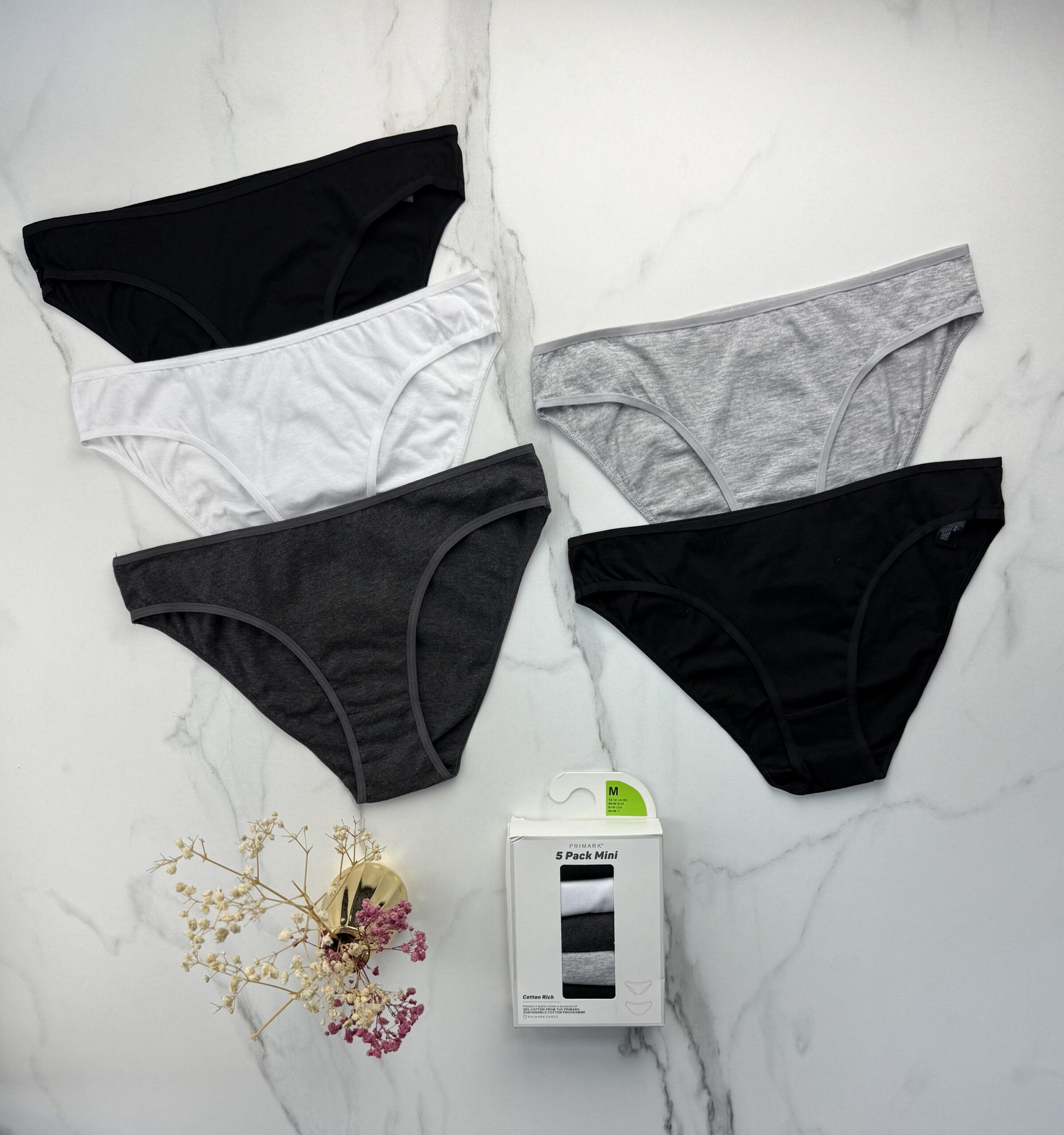 Pack de 5 culottes " gris  "