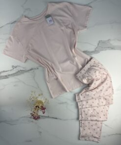 Pyjama haut demi manche pantalon primark " à motifs rose "