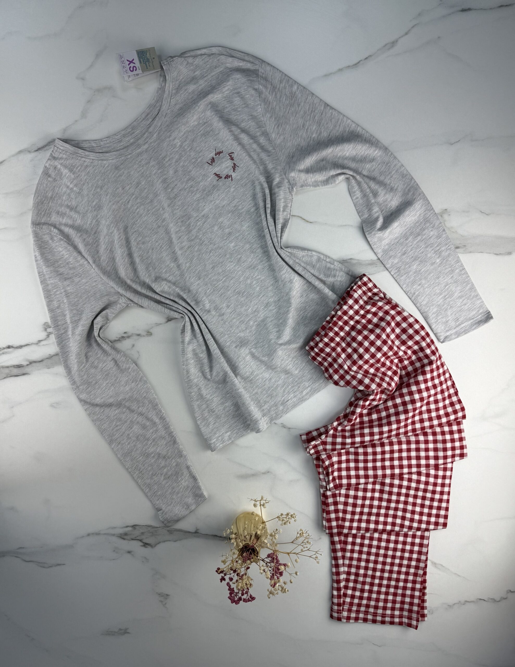 Pyjama haut manche longue - Primark -  " à carreaux rouge  "